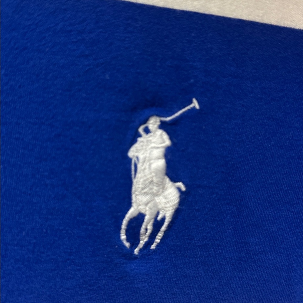 Polo by Ralph Lauren France Blue White Striped Jersey sz XXL - Picture 3 of 6